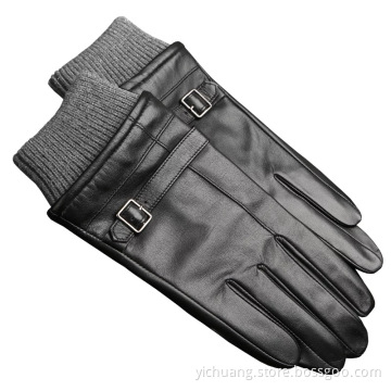 classical fashion windproof sheepskin leather men glove